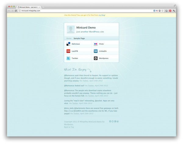 vis 600x479 MiniCard — бесплатная WordPress тема для персональной страницы