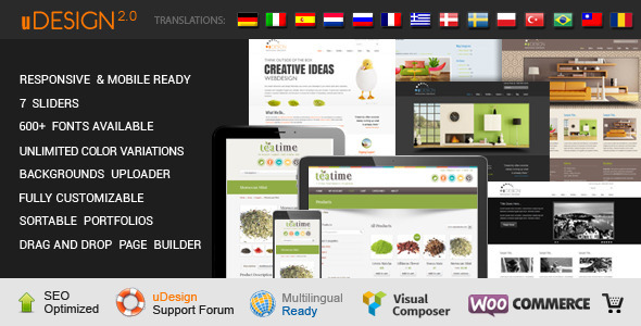 uDesign — адаптивная премиум тема WordPress с динамичным контентом