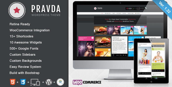 Pravda Theme — модная премиум тема WordPress для фотоблогов и журналов