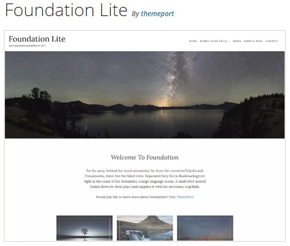 Foundation Lite бесплатная тема вордпресс