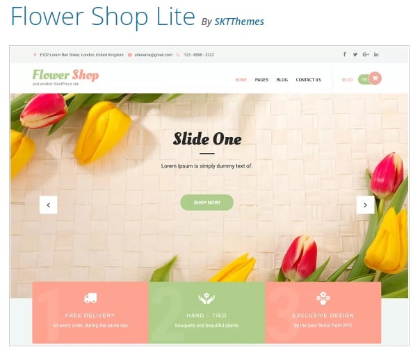 Flower Shop Lite бесплатная тема вордпресс