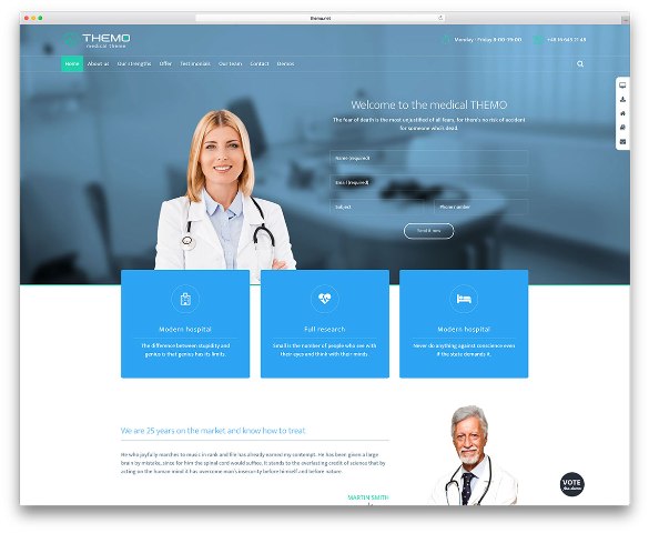 лучшие простые темы WordPress для врачей и медицинских организаций 2019