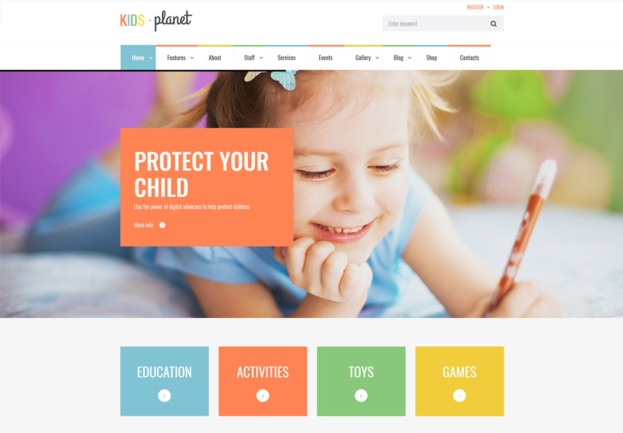 Kids Planet - A Multipurpose Children WordPress Theme