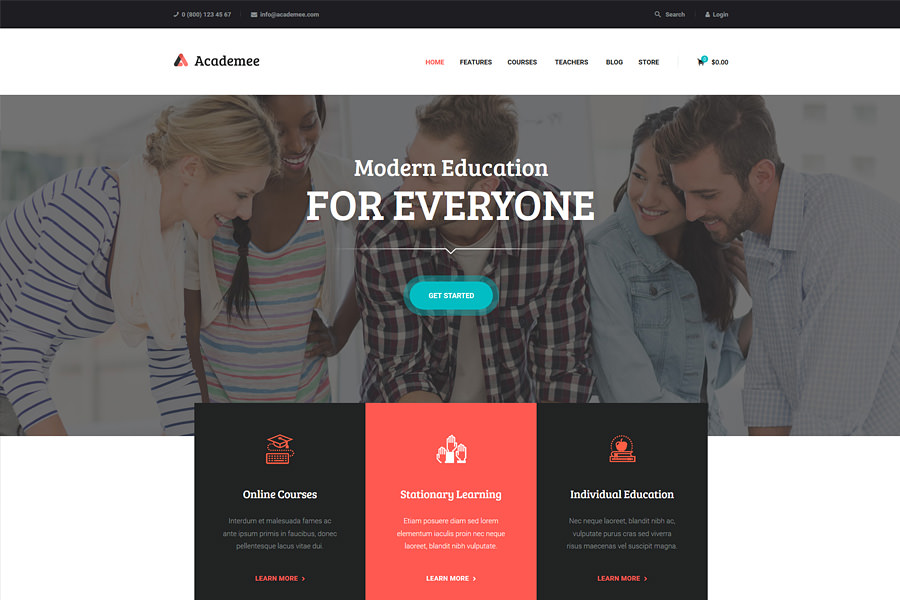 Academee | Education Center & Training Courses WordPress Theme
