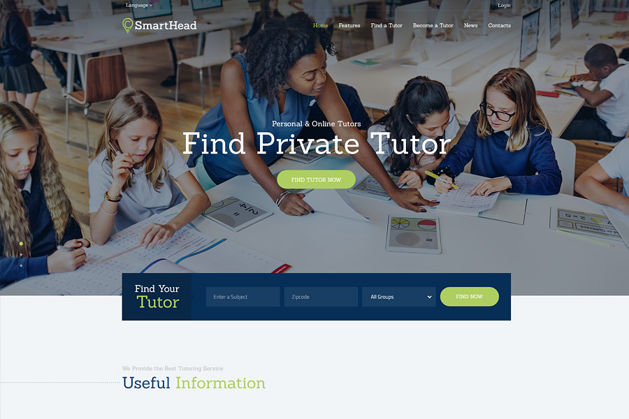 SmartHead | Tutoring Service & Online School WordPress Theme