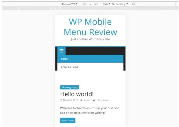 Obzor WP Mobile Menu WordPress