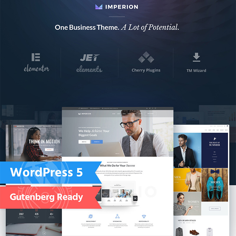 Imperion - багатоцільовий WordPress шаблон сайтів для бізнесу