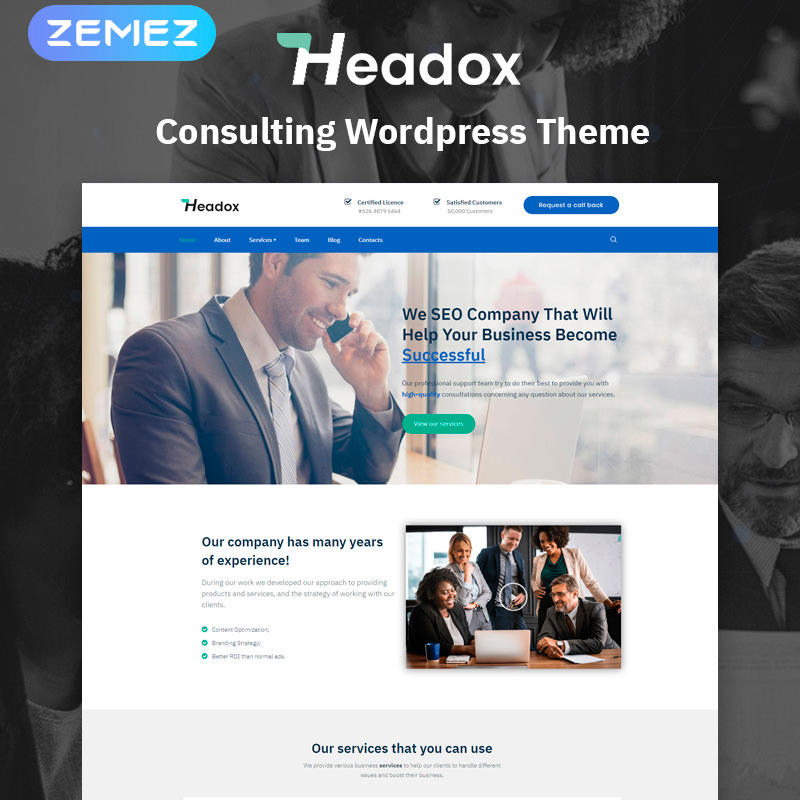 WordPress шаблон Headox - Consulting Services Multipurpose Elementor