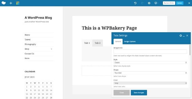 wpbakery page builder tabs