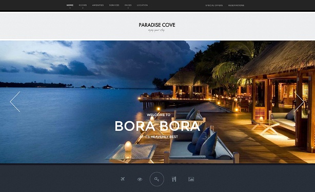 Paradise Cove тема WordPress для отелей