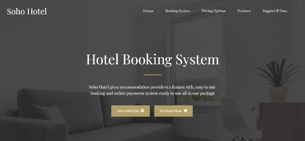 Soho Hotel тема WordPress для готелів