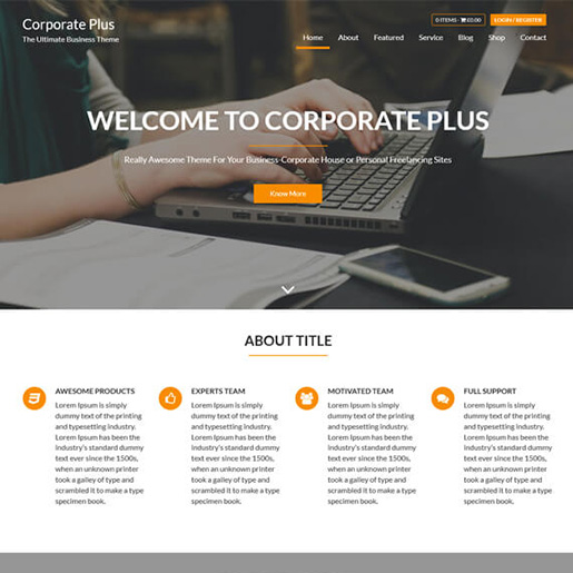 Corporate Plus – тема WordPress