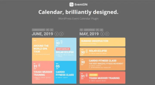 EventOn - плагин календаря событий WordPress