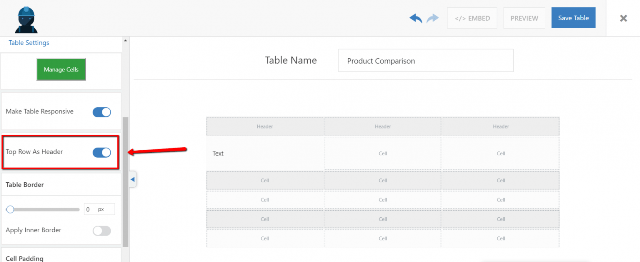how to create a product comparison table wordpress 3