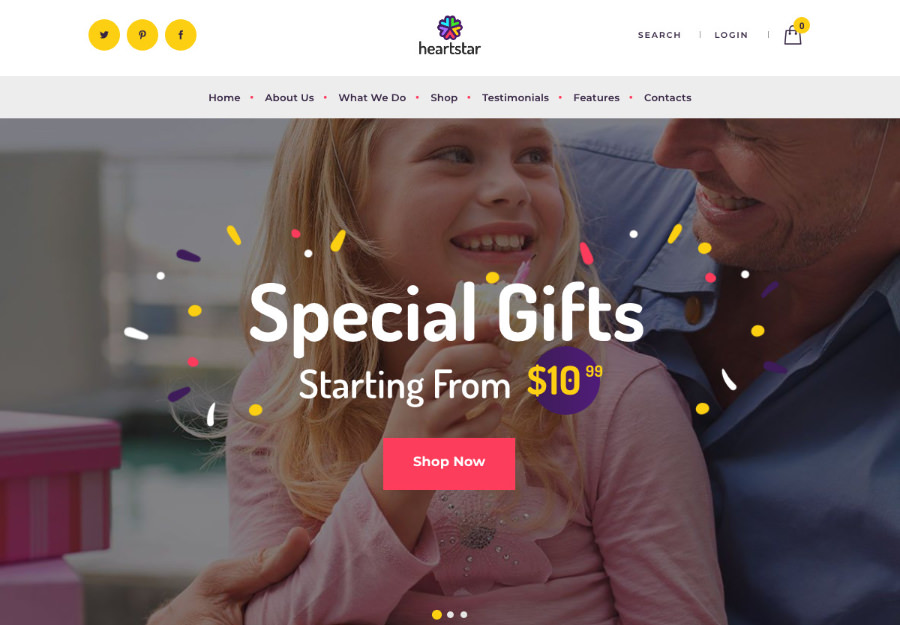 HeartStar | Gift Shop, Party & Event WordPress Theme