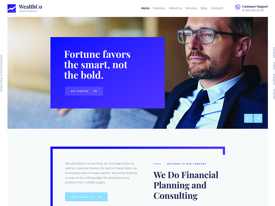 WealthCo | A Fresh Business & Financial Consulting WordPress Theme
