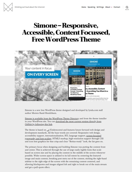 Simone тема для сайта на Вордпресс