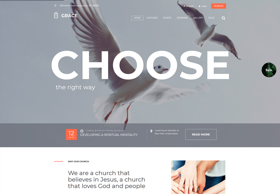 Grace - Church & Religion WordPress Theme
