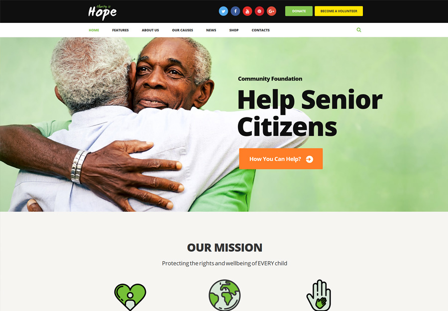 Hope | Non-Profit, Charity & Donations WordPress Theme