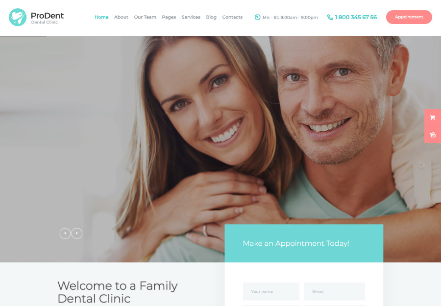 ProDent | Dental Clinic & Healthcare Doctor WordPress Theme