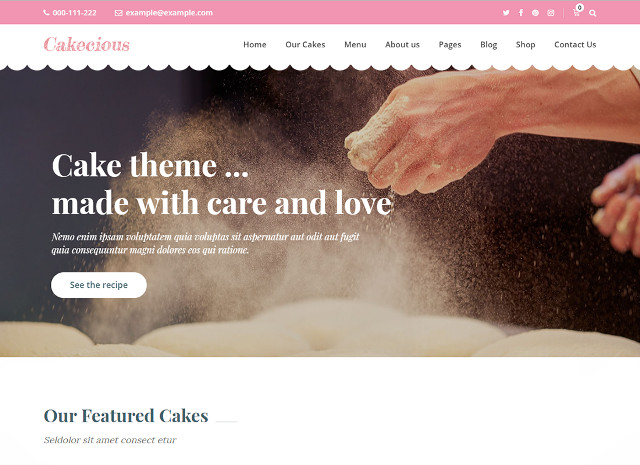 WordPress шаблон тортів