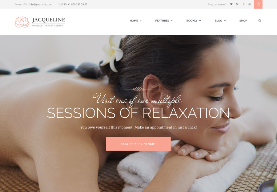 Jacqueline | Spa & Massage Salon Beauty WordPress Theme