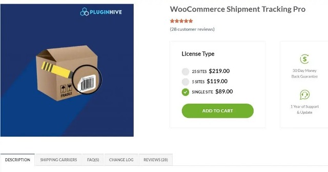 Плагін WooCommerce Shipment Tracking