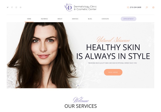 D&C | WordPress шаблон для косметологической клиники