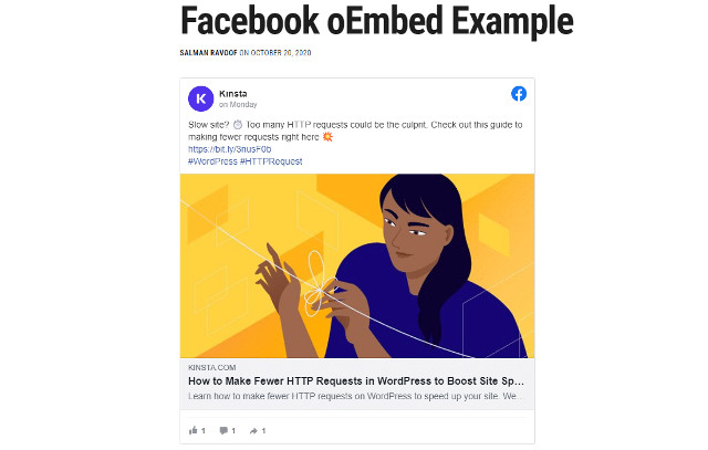 Як виправити помилку Facebook oEmbed у WordPress