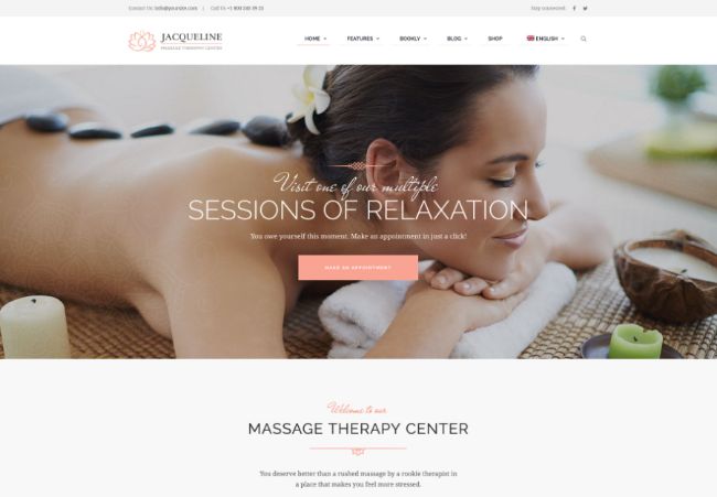 Жаклін | Спа та масажний салон краси Тема WordPress + Elementor