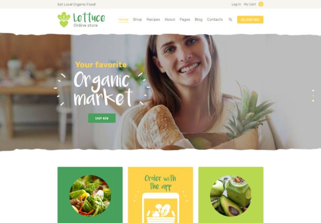 Салат | Тема WordPress для органічних продуктів харчування та екологічного Інтернет-магазину
