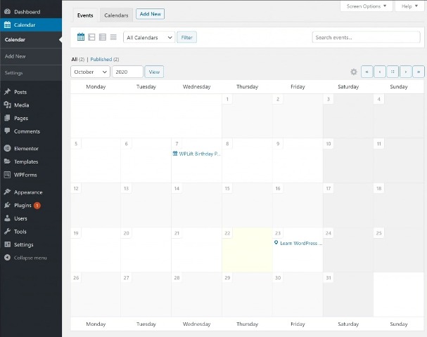 Огляд Sugar Calendar: легкий плагін календаря, що розширюється, WordPress