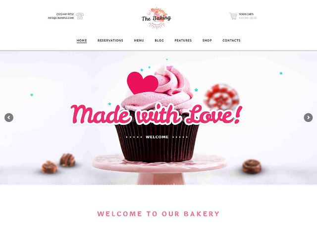 Bakery | WordPress тема кондитерской, кафе