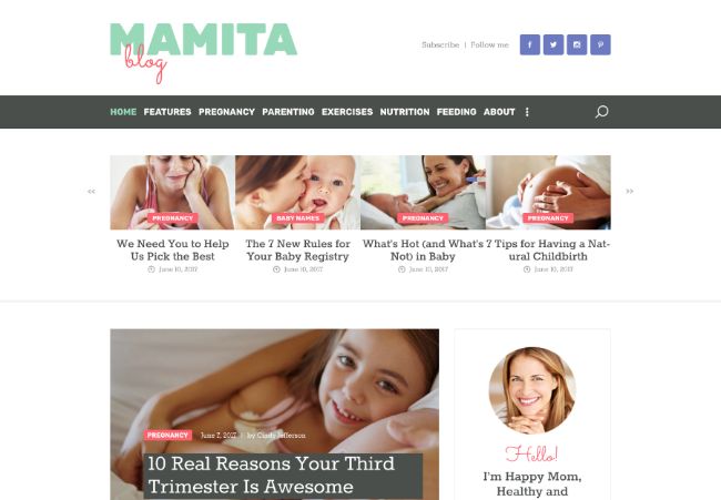 Маміта | Тема для блогу Cinique щодо вагітності та пологів
