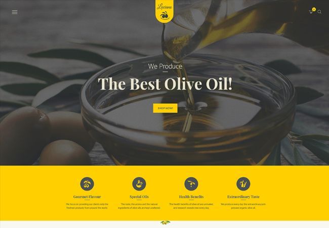 Тема WordPress для ферм оливкової олії та виробництва оцту + RTL