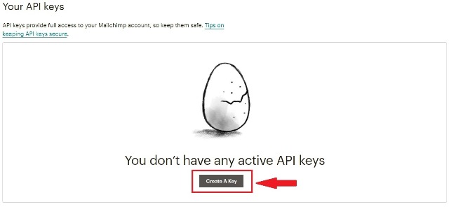 На сторінці "Обліковий запис" перейдіть до "Додатково - ключі API".