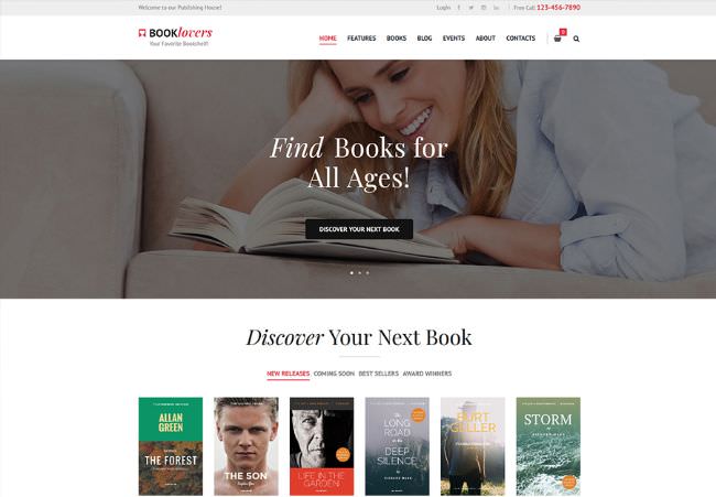 Booklovers - Publishing House & Book Store WordPress Theme + RTL