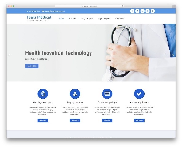 FSars Medical бесплатная тема WordPress