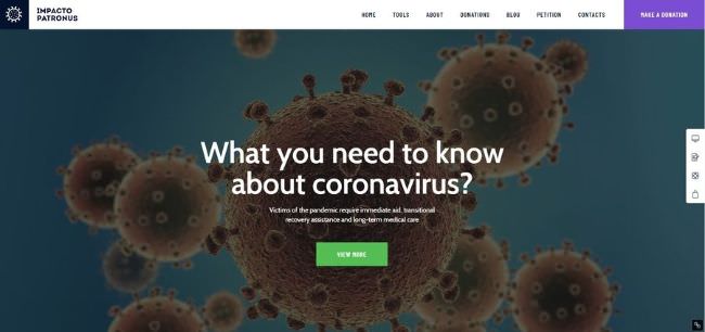 Impacto Patronus | Захист від коронавірусу, петиції та соціальний активізм WordPress Theme + RTL