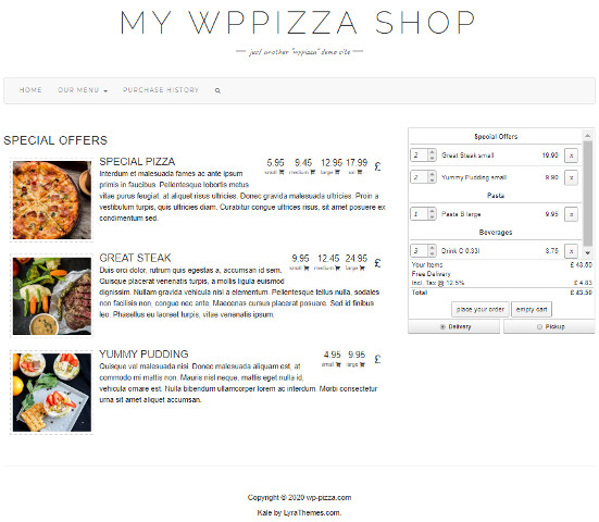 Плагин WPPizza