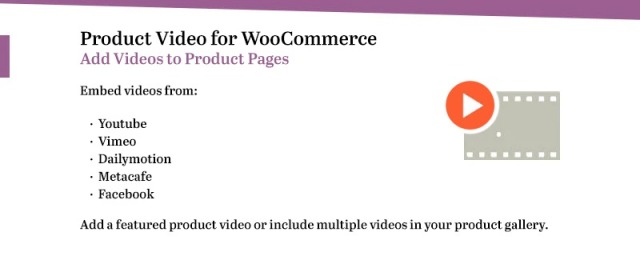 Плагин Product Video for WooCommerce