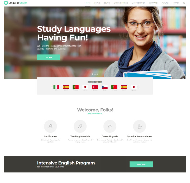 Language Center & Online School Education