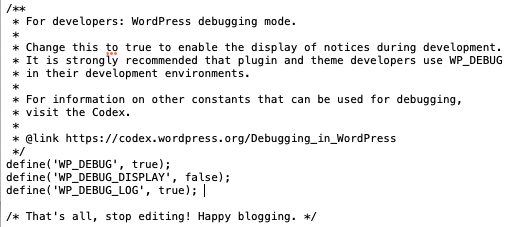 WP_DEBUG