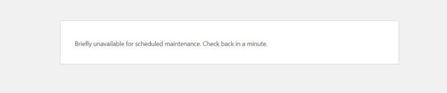 maintenance mode error