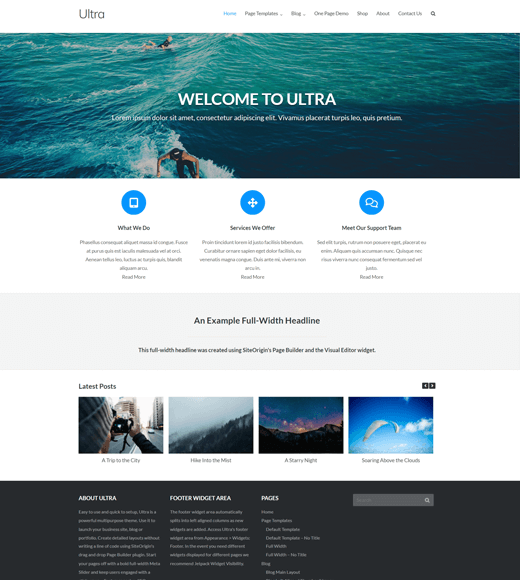 ultra wordpress resume theme