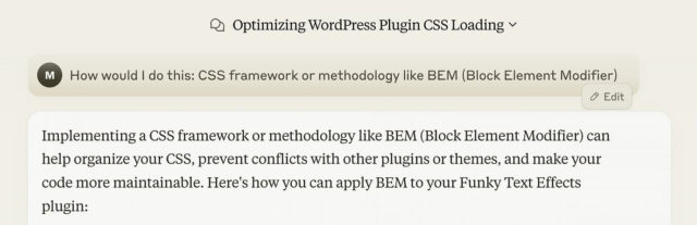 Learning about CSS BEM from Claude