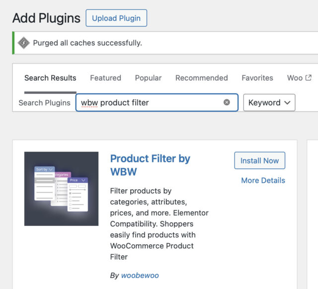 add product filter