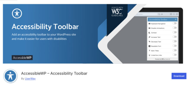 accessibleWP plagin