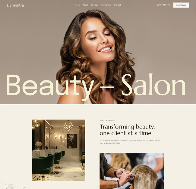 beauty salon elementra