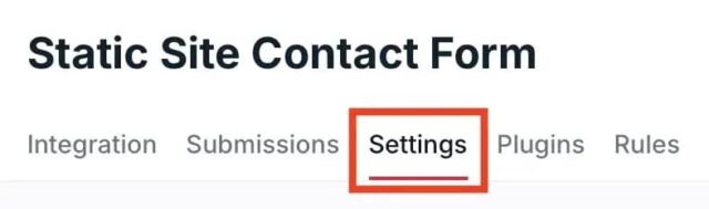 Accessing the Formspree form set